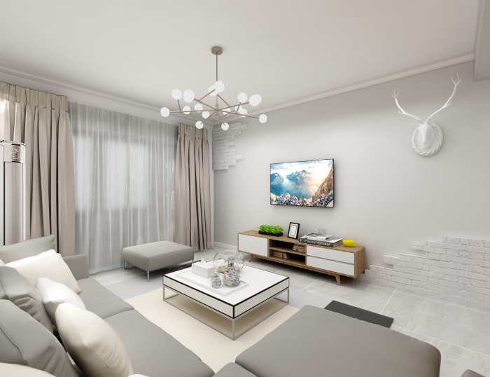 龍山上郡118㎡北歐風格裝修效果圖